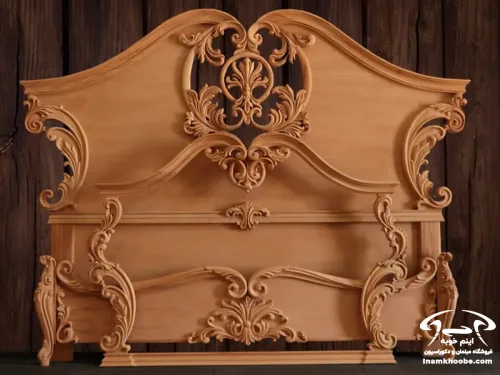 تخت خواب کلاسیک چوبی
